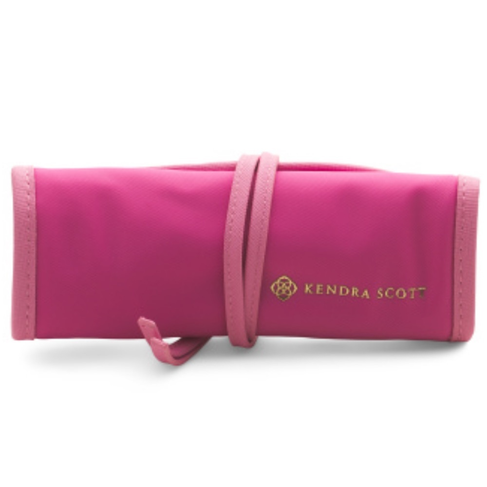 NWT Kendra Scott Jewelry Tie Roll Case in Pink